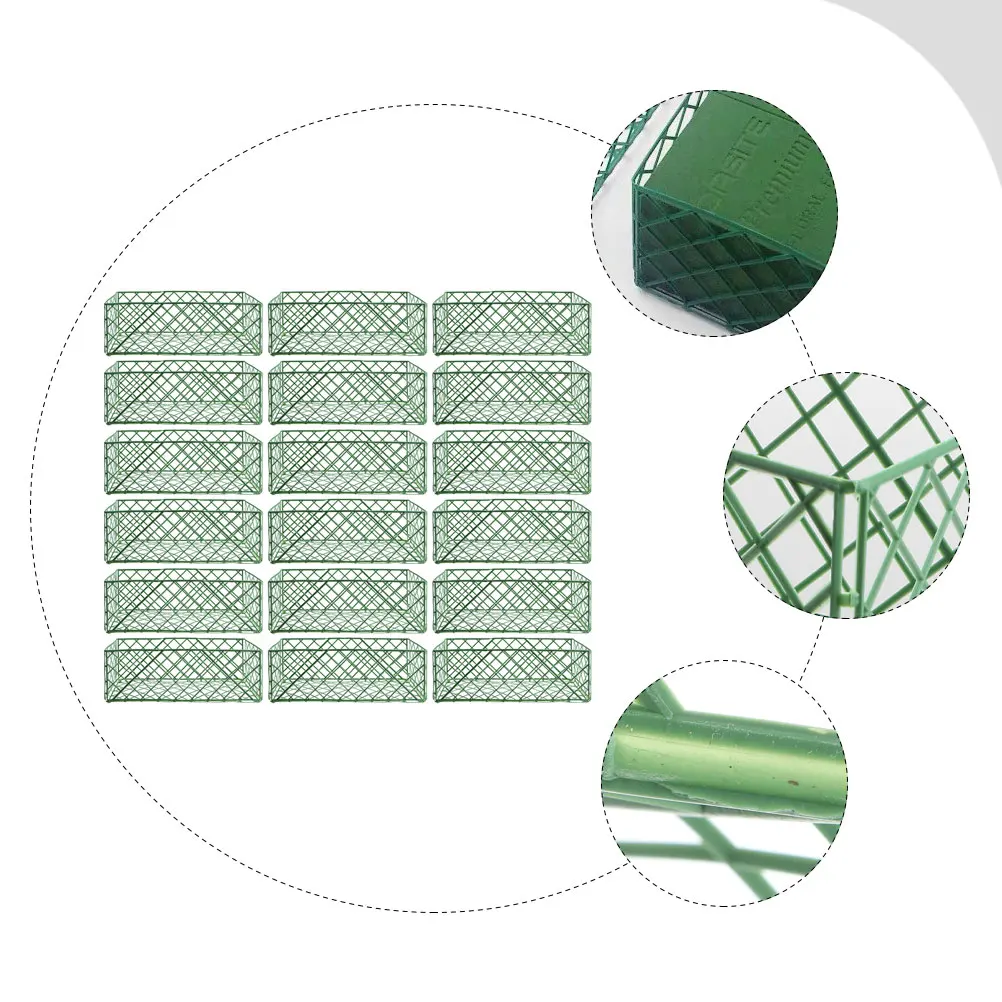 

20pcs Floral Mud Cage Flower Soil Basket Arrangement Tool Holders for Flowers Bracket Fixation Net Practical Plastic Long Term