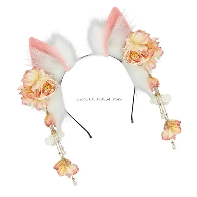 ขนนกขนยาวอุปกรณ์เสริมสไตล์จีนสไตล์คอสเพลย์