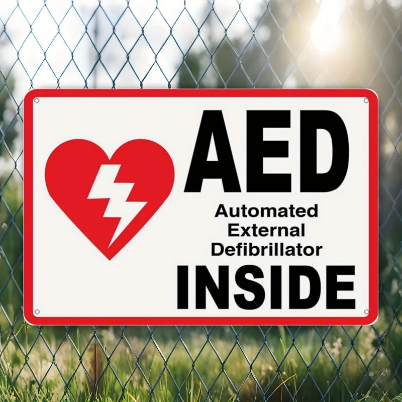 Aed Wall Sign 8X12 …