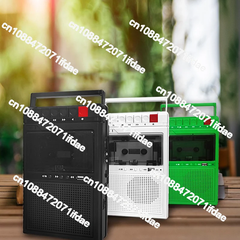 Retro Stereo Cassette Player Walkman Cassette Tape Music Audio Auto Reverse With Recorder External Speaker USB Playback