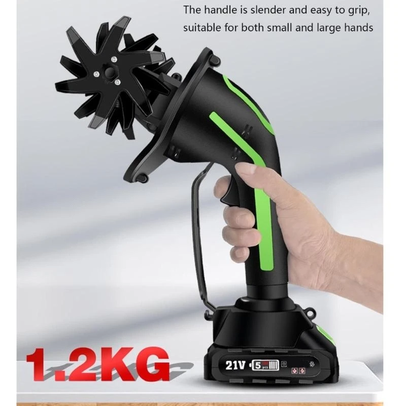 ハンドヘルドティラーガーデンロータリーミニカルチベーターマシンコードレスガーデントラクター電動工具ポータブルグラストリマー