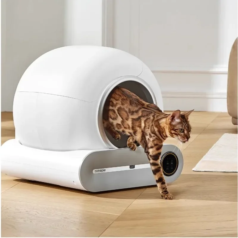 

Automatic Cat Litter Box Self Cleaning Sandbox Cat Toilet App Control 65L Large Pet Items Areneros Para Gato English Version WC