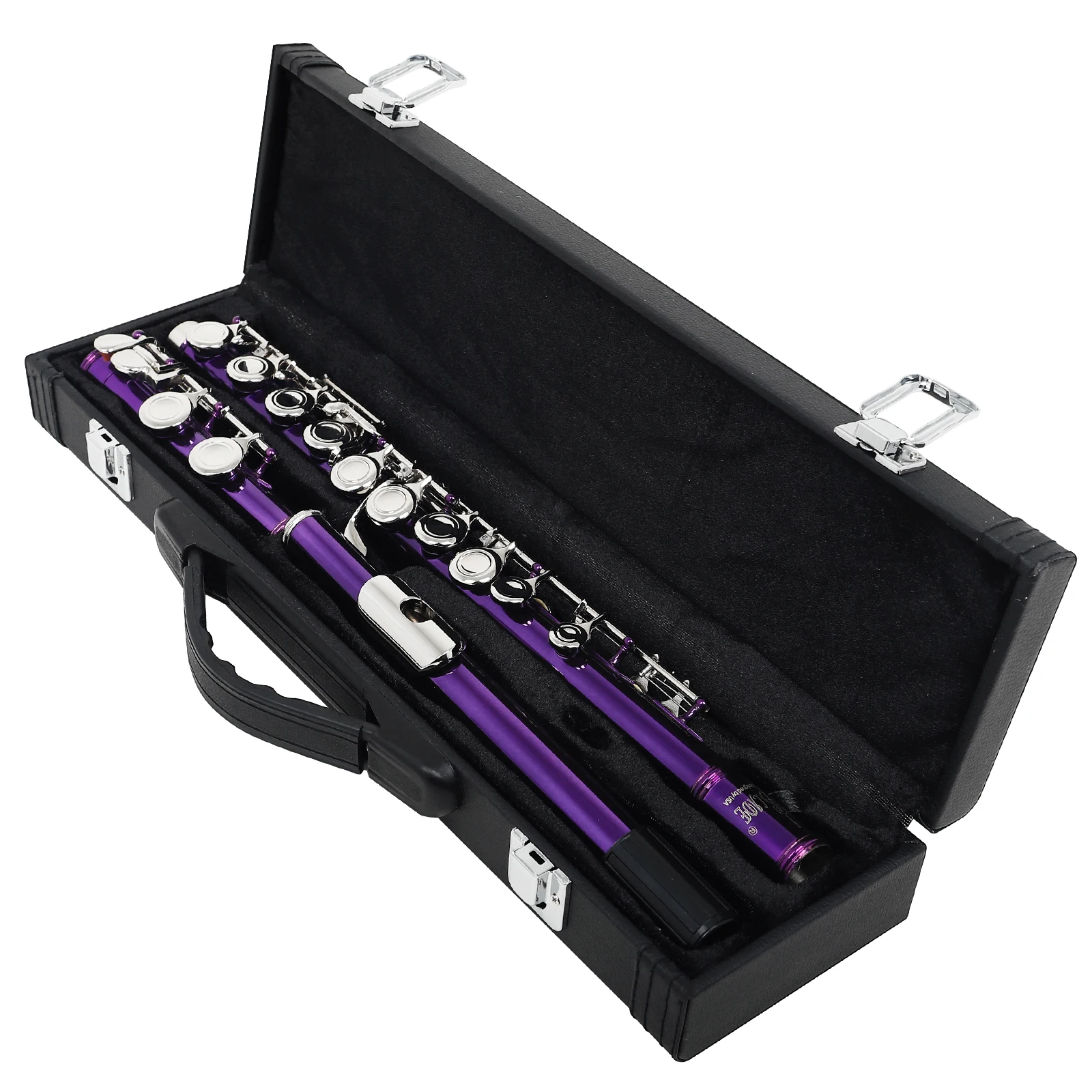 SLADE 16 Closed Open Holes C Key Flute Musical Instrument Concert Flute Silver Plated Professional Transverse Flute With E key