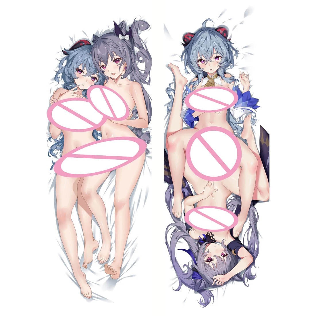 

Genshin Impact Ganyu Keqing Dakimakura Waifu 2WAY Hugging Body Pillow Case Gift Anime Sexy Pillow Case Otaku Cushion Cover