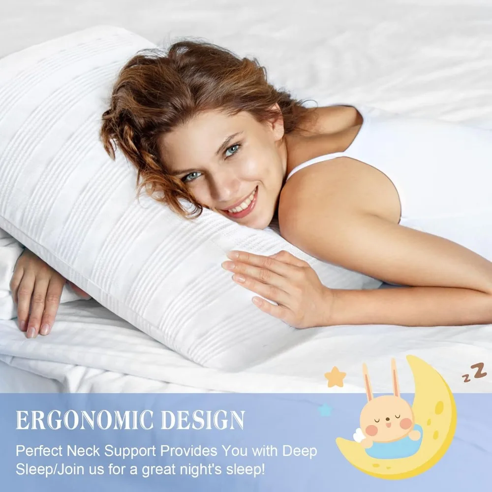 Cooling Pillows for Sleeping, Standard Size Set of 2, Shredded Memory Foam, Adjustable Loft for Side & Back Sleepers view 6