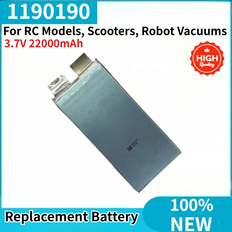 1190190 Battery 3.7V 22000mAh For RC Models, Scooters, Robot Vacuums, Toys High Quality Replacement Battery