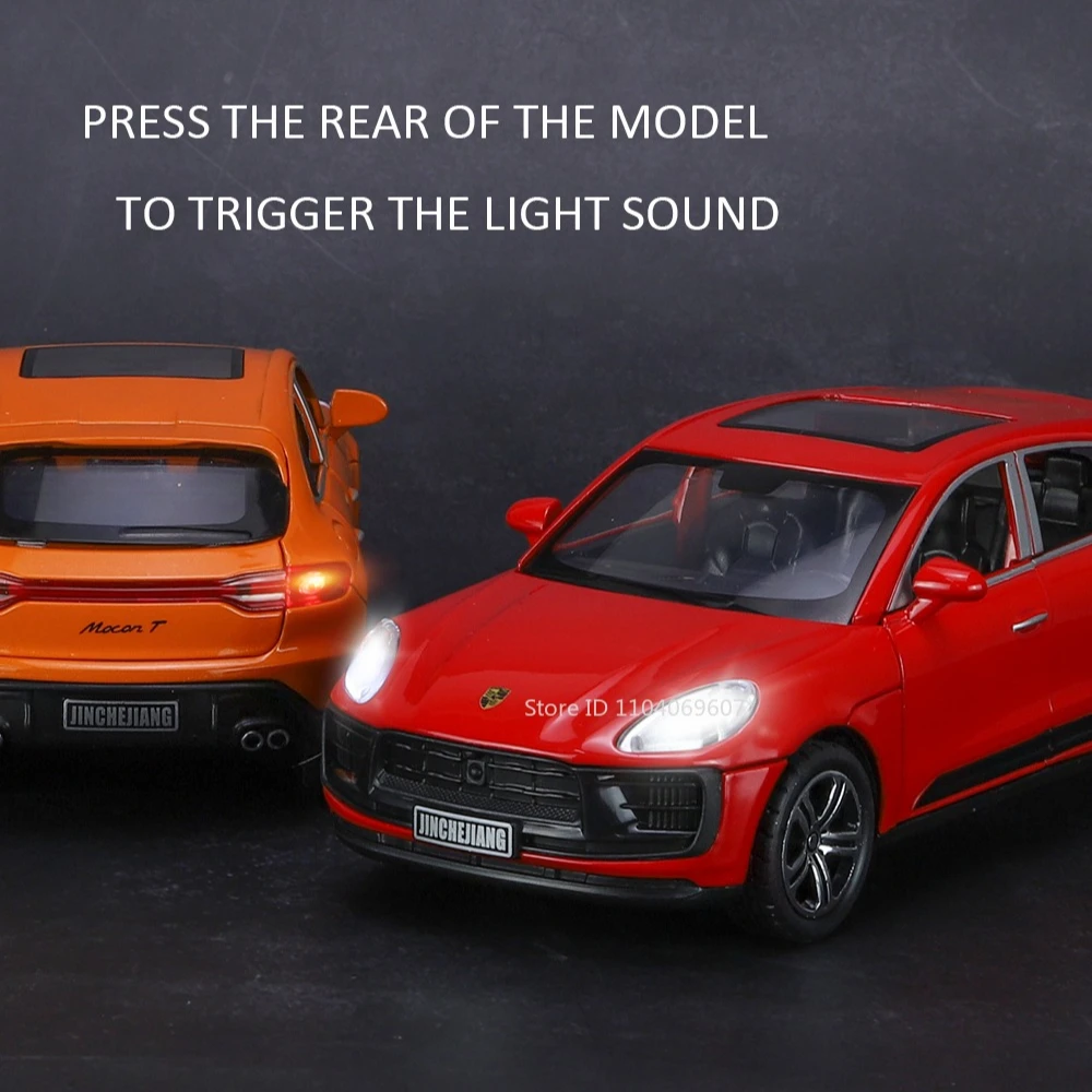 Antike Skala Macan T Geländewagen Auto Modell Spielzeug Legierung Druckguss Sound Licht zurückziehen Simulation Fahrzeug modelle Sammlung Geschenke für Kinder