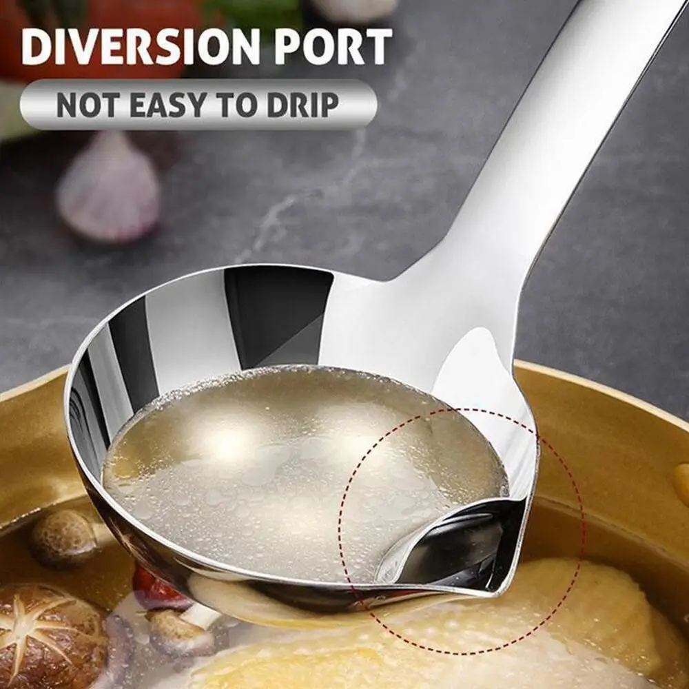 Oil Soup Separate Spoon Colander Strainer Stainless Oil Ladl| Filter Leaking Spoon Soup Ladle Kitchen Tools view 2
