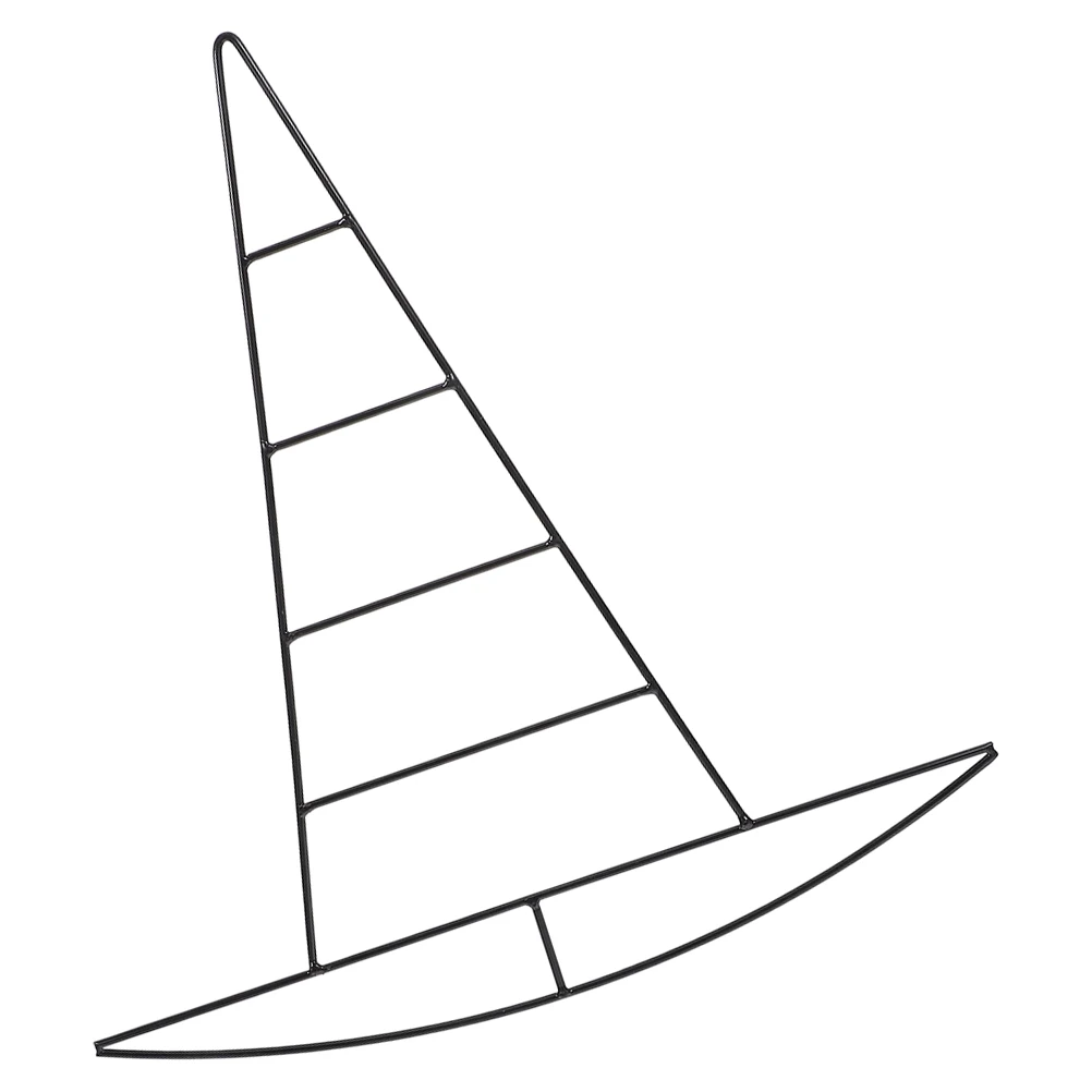 

Witch Hat Wreath Hoop Heavy Duty Iron Frame Easy to Decorate for Halloween Parties Unique Door Decoration Wreath Making Kit