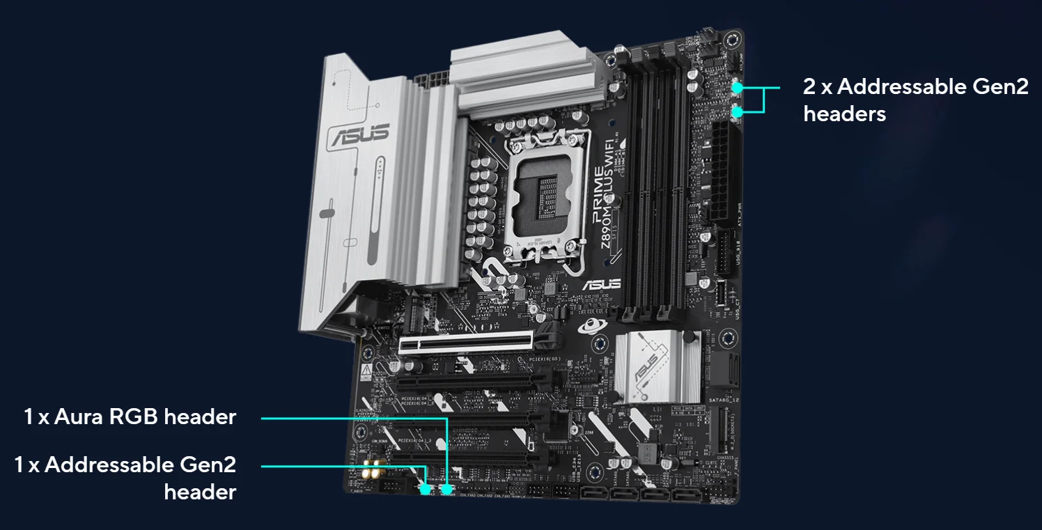ASUS PRIME Z890M-PLUS WIFI اللوحة الأم المقبس LGA1851 CPU DDR5 8666 + MT/s (OC) شرائح الذاكرة Z890 mATX اللوحة الرئيسية #5