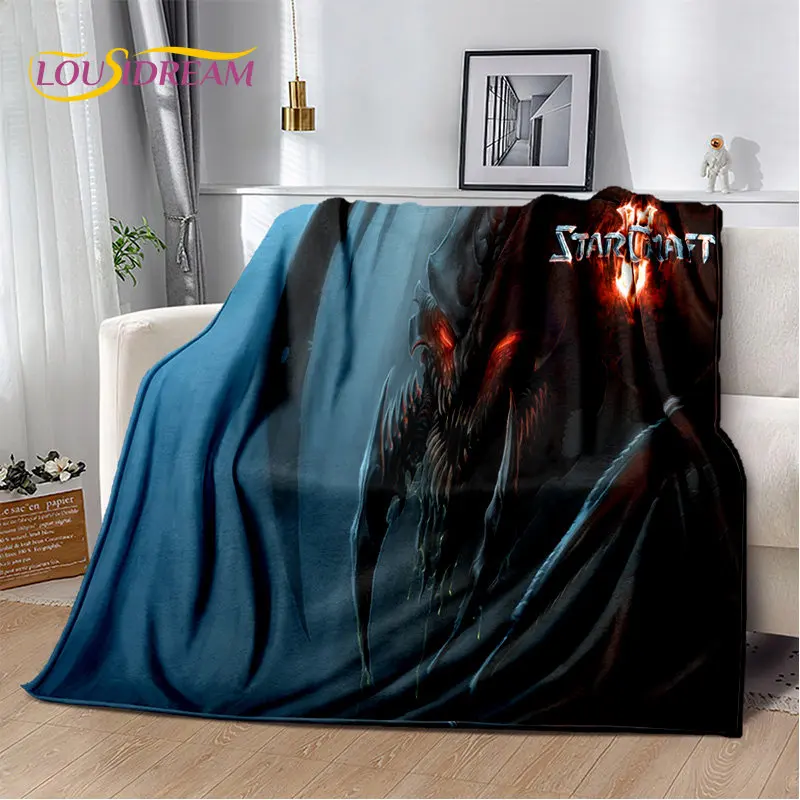 3D HD StarCraft Game Gamer Soft Plush Blanket,Flannel Blanket Throw Blanket for Living Room Bedroom Bed Sofa Picnic Cover Kids