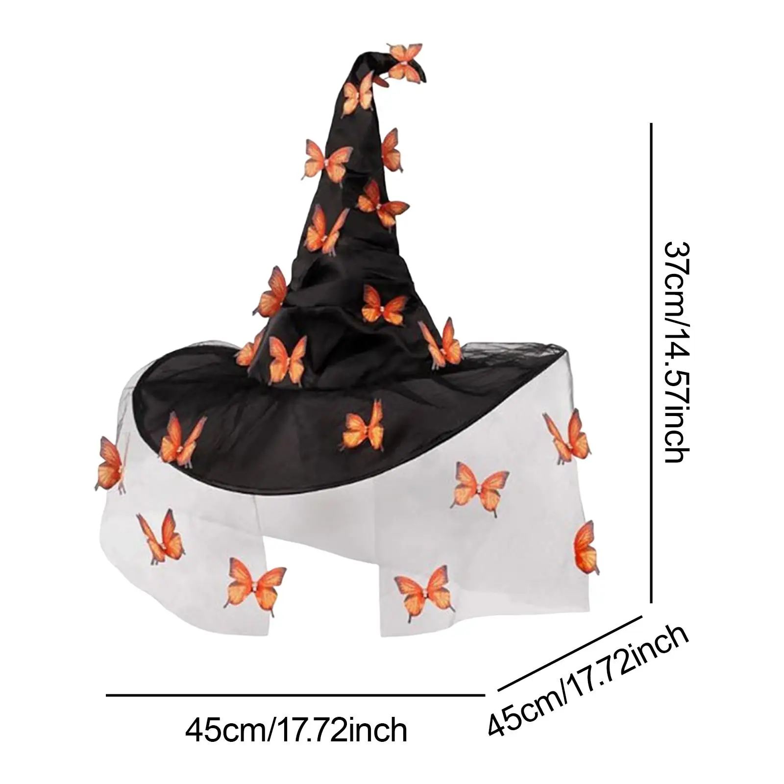 หมวกแม่มดฮาโลวีนสำหรับผู้หญิง อุปกรณ์เสริมเครื่องแต่งกายฮาโลวีนสำหรับการเล่นบทบาทในคลับ