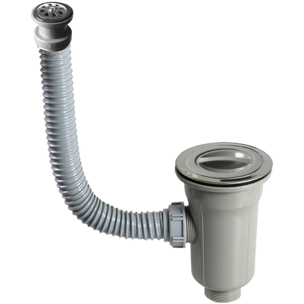 Drain Strainer Basket for Standard Kitchen Sinks Featuring Stainless Steel Construction PP Basket and PVC Sealing Ring