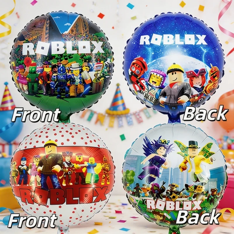 Roblox Aluminiumfolienballon-Kombination: Themen-Geburtstagsdeko, Ballon-Fest-Szenen-Layout, Party-Verzierungszubehör – Detail 4