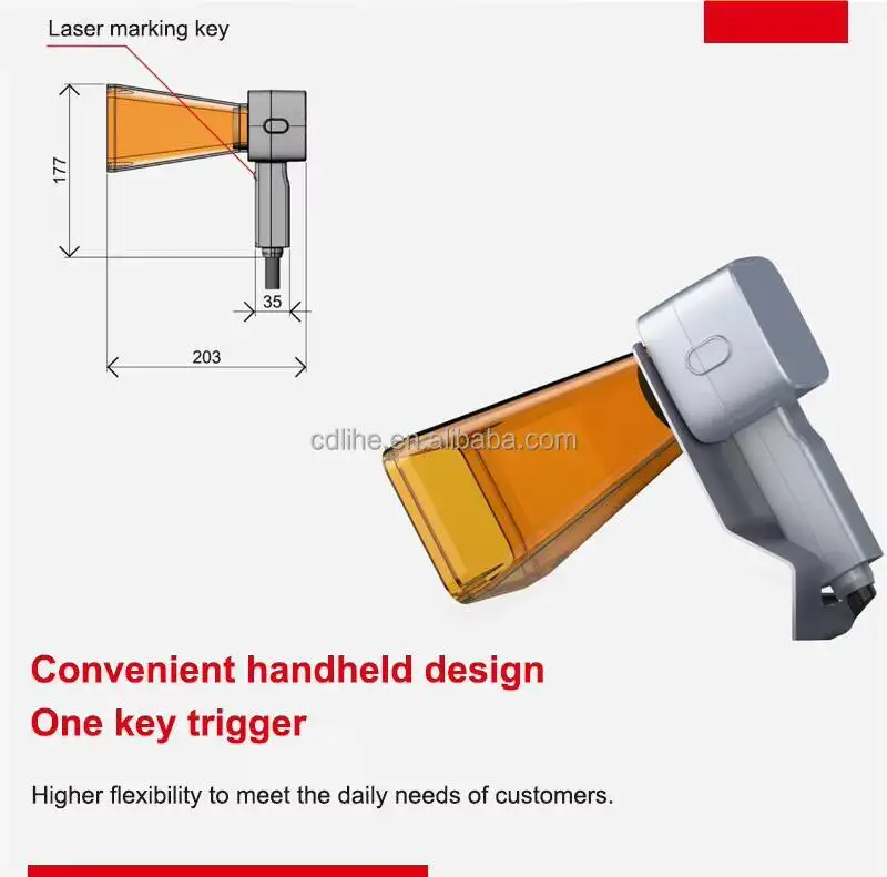 Small Handheld Laser Marking Machine 20W 30W 50W DIY Paint Writing Engrave AI DXF New