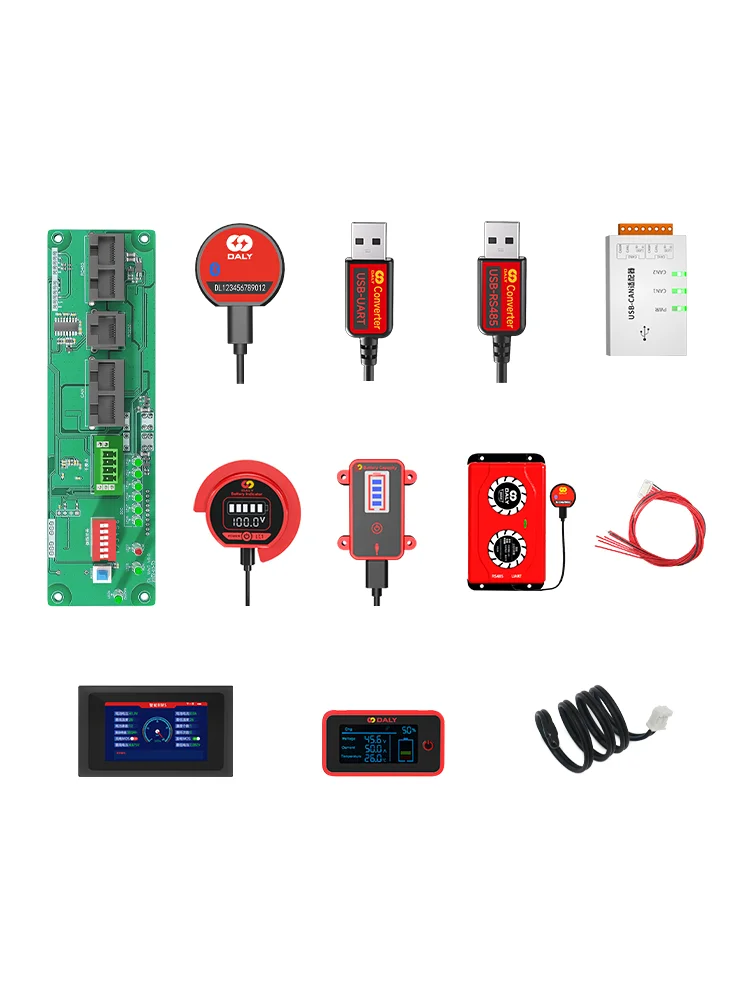 DALY Smart BMS Accessories USB to UART RS485 cable CANbus Box Power LCD Touch Screen 12V lighting board WNT Bluetooth