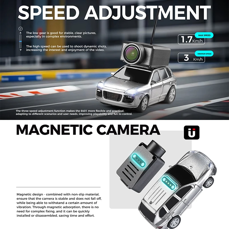 WLtoys 6401 1:64 Mini Drift RC Car 2.4G جهاز تحكم عن بعد مع كاميرا 720P FPV وتطبيق WiFi، لعبة سباق RC احترافية هدية للأطفال