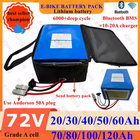King-72V 100Ah 200ah 300ah lithium ion battery pack lipo 3000W 5000W 8000W 15000W moto