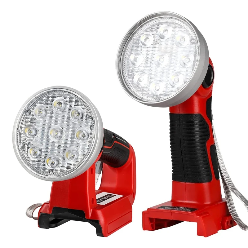 

3inch 1000LM Handheld Flashlight for Milwaukee 18V Li-ion Battery Portable LED Work Light with USB Outdoor Spotlight for Camping