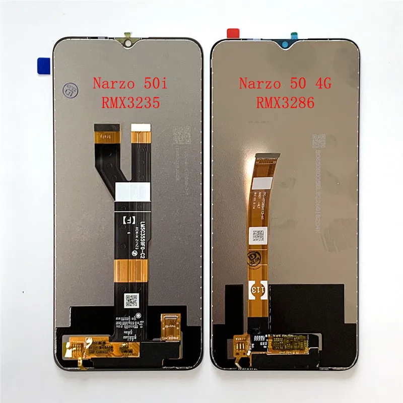 Original For Oppo Realme Narzo 50i 50A LCD Display Screen Frame Touch Panel Digitizer For Realme Narzo 50 RMX3286 LCD Assembly