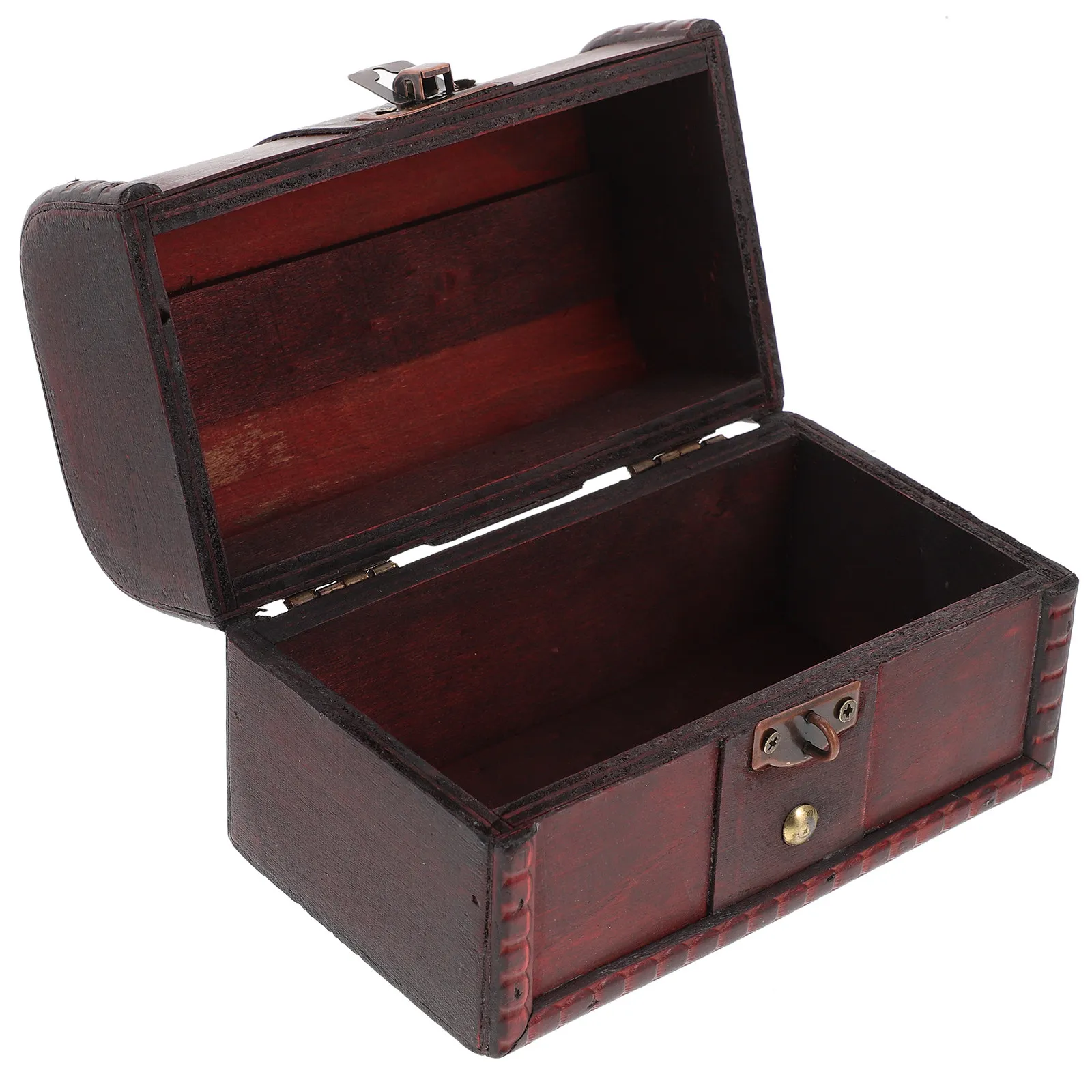

Vintage Pirate Treasure Chest Jewelry Storage Box Large Wooden Locked Organizer Decorative Trinket Case for Jewelry Watches
