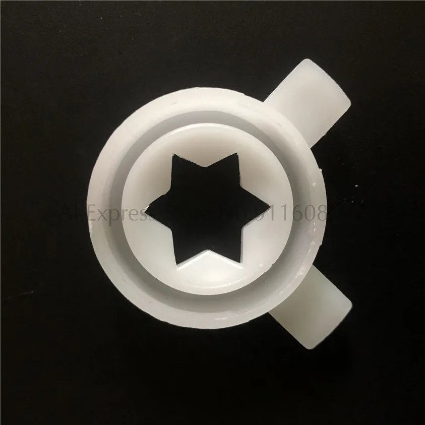 3 In 1 White Modeling Caps Spare Part Star Shaped Lids Soft Ice Cream Machine Fittings Replacement Inner Diameter 37mm