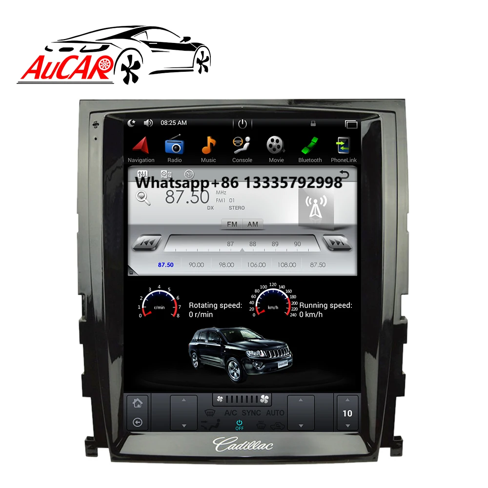 

AuCAR 10.4" Tesla’ Style Android 7.1 Car Stereo Video Audio GPS Navigation DVD Player Car Radio for Cadillac Escalade 2007-2014