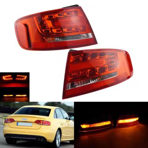 Red Left Right Side Car Rear Outer LED Tail Light Brake Lamp Assembly For Audi A4 S4 B8 Sedan 2009-2012 8K5945095K 8K5945096K