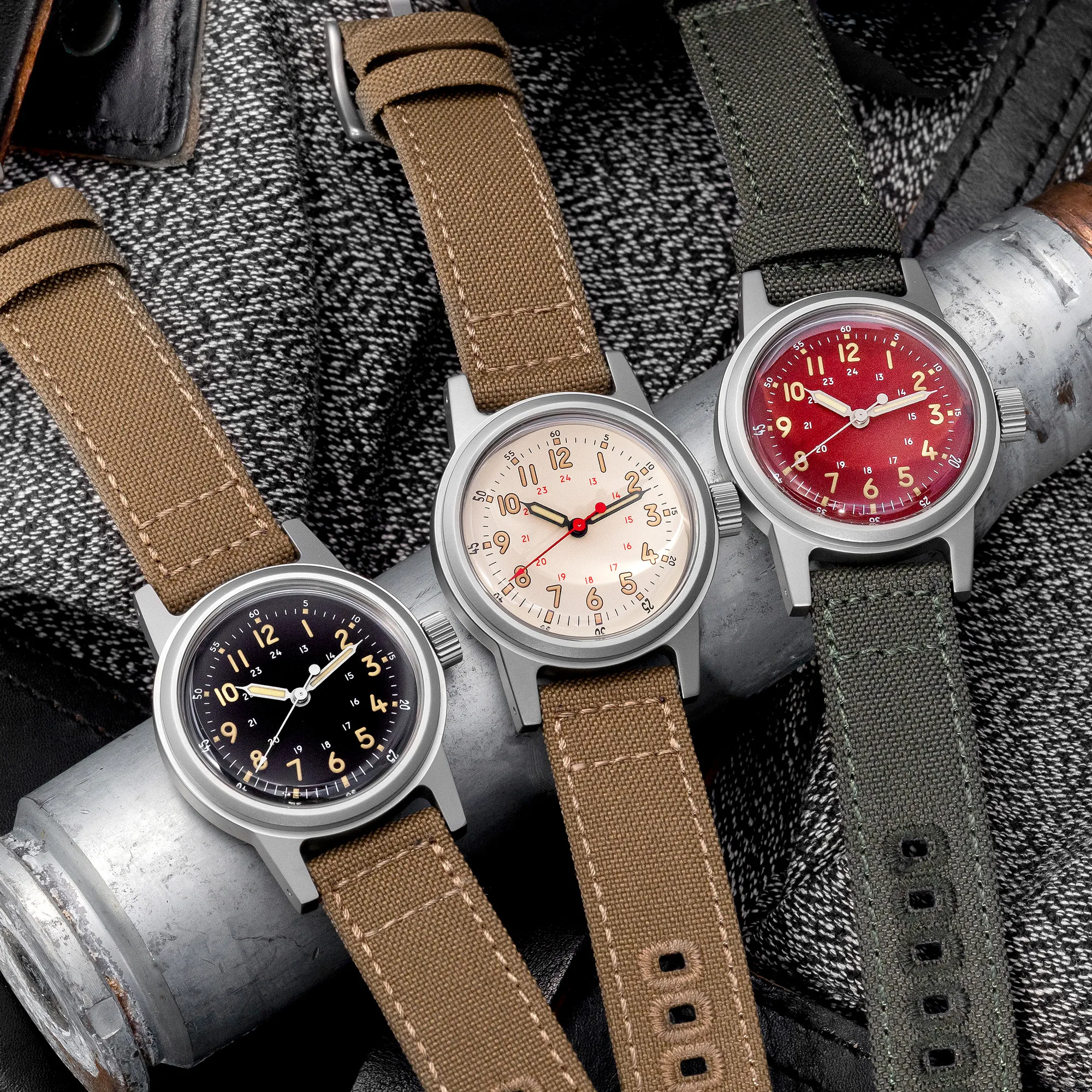 [SHY-043]THORN NH35A حركة الحرب العالمية الثانية ساعة عسكرية كلاسيكية 36 ملم اتجاه رياضي ريترو ساعات محايدة للرجال والنساء