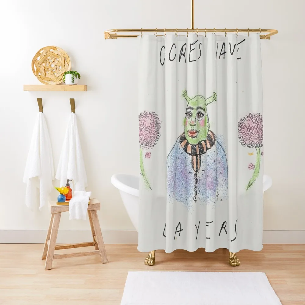 

ogres have layers! Shower Curtain For The Bathroom Waterproof Shower And Anti-Mold Waterproof Fabric Bathroom Curtain