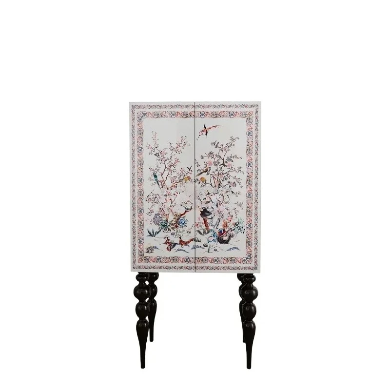 

Yjq Комод из цельного дерева, средневековый многоцелевой ретро шкаф для хранения в гостиной с высокими ножками в китайском стиле