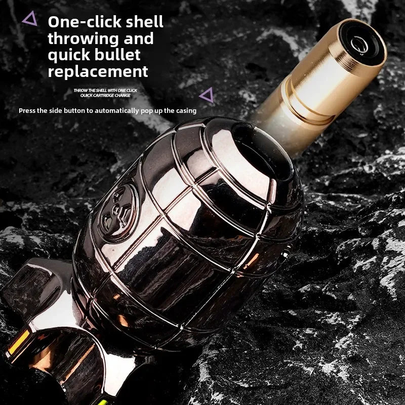 ワンボタンイジェクトシェルスピナー子供そわそわストレスリリーフガジェットハンドスピナー男の子のためのユニークなギフト射撃おもちゃ