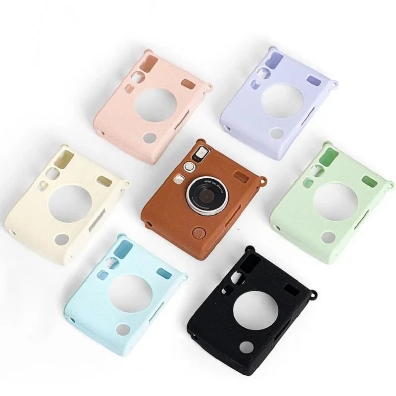 ZLRLMHY Silicone Camera Protective Cover Case for instax mini EVO, Shatterproof Protection Solid Color Carrying Accessories