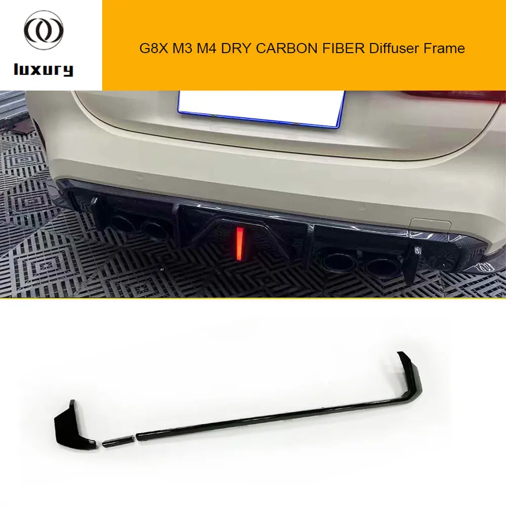 Dry Carbon Fiber Rear Bumper Diffuser Frame for BMW G80 G81 M3 G82 G83 M4 2020-UP