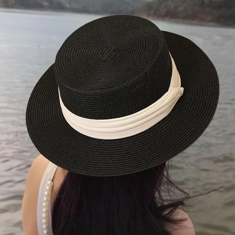 

Summer hat Panama straw hat British top hats Men's and women's foldable sun shading beach hats Sun protection hat