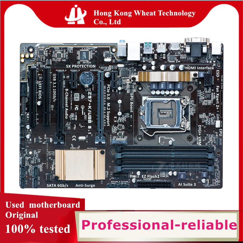 For Intel Z97 Z97-K/USB3.1 motherboard Used original LGA 1150 LGA1150 DDR3 32GB USB2.0 USB3.0 SATA3 Desktop Mainboard