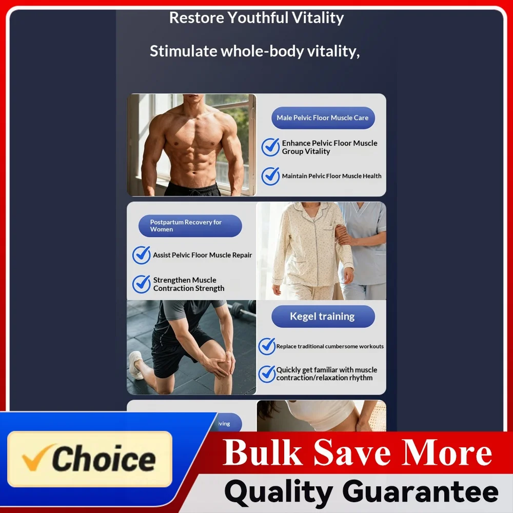 Pelvic Floor Muscle Trainer Ergonomic Kegel Training Device Muscle Strengthening Exerciser Wireless PC Muscle Exerciser