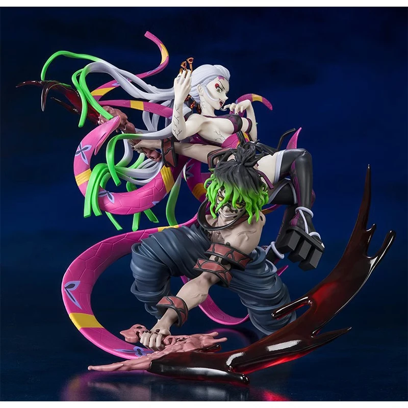 Authentic Anime Original Demon Slayer Figure Giyuutarou Daki Brother And Sister Model Dolls Figurines Action Figures Collectible