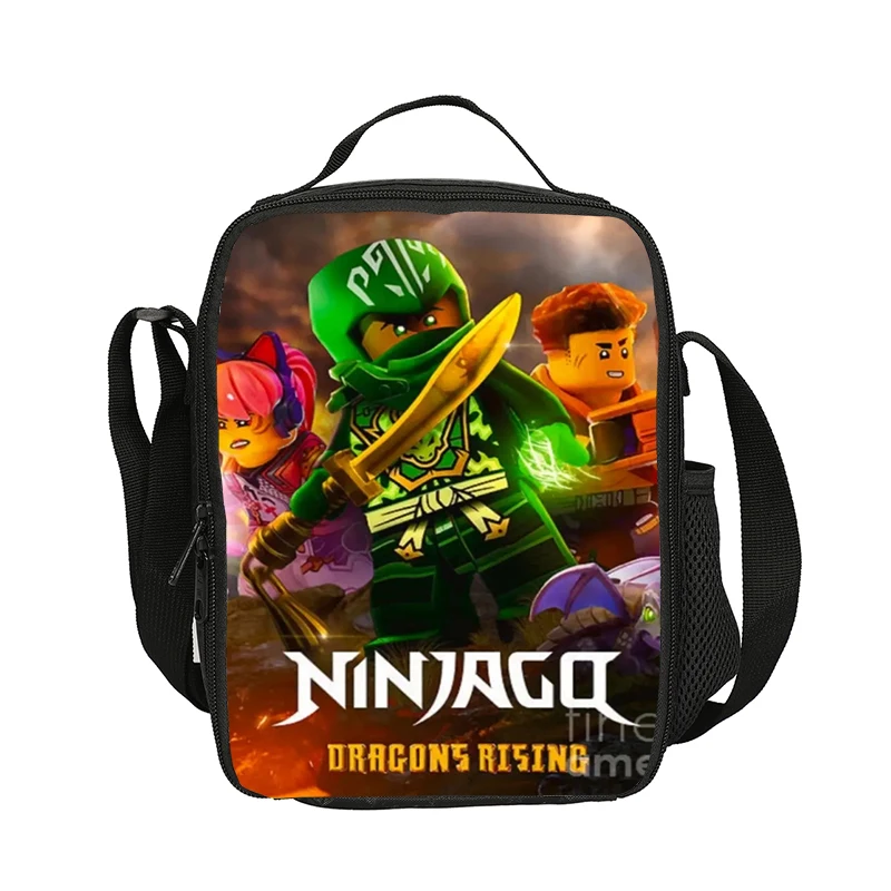 Kid Boy Girl Insulated Lunch Tote Bag,L-Lego Waterproof Lunch Box for School,Picnic,Travel