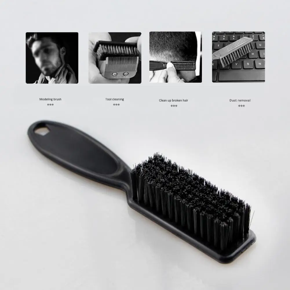 

Barbershop Brush Compact Electroplate Shredded Beard Cleaning Brush Easy to Hold Hairdressing Brush for Personal Use