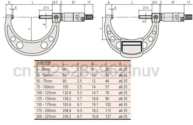 ميتوتويو CNC ميكرومتر خارجي 0-25 25-50 50-75 مللي متر دقة 0.01 مللي متر قياس تشغيل المعادن أدوات قياس القياس