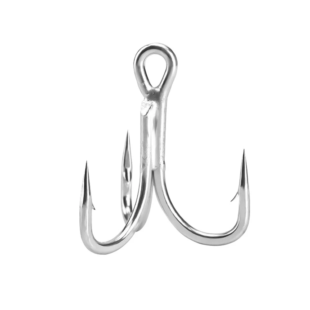 100Pcs Treble Hooks 8#-5/0# Saltwater 4X Sea Fishing Hooks High Carbon Steel Fishhooks For Fishery Fishing Material Tackle Pesca