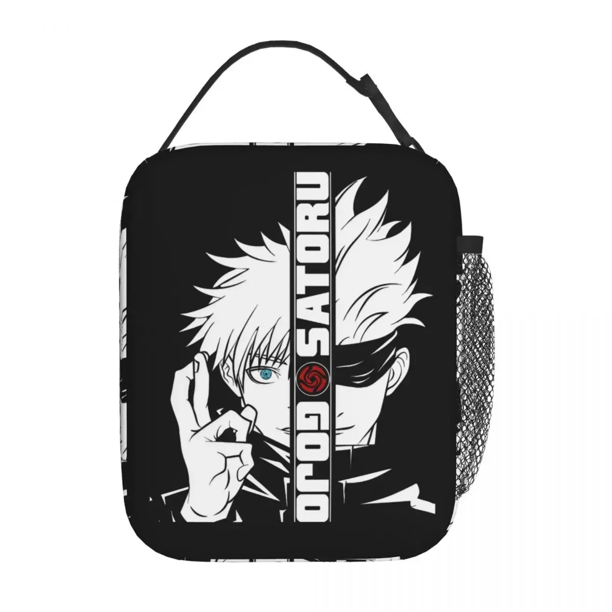 Kaisen Gojo Satoru Insulated Lunch Bags Thermal Lunch Container Anime Portable Lunch Box Tote Food Handbags School