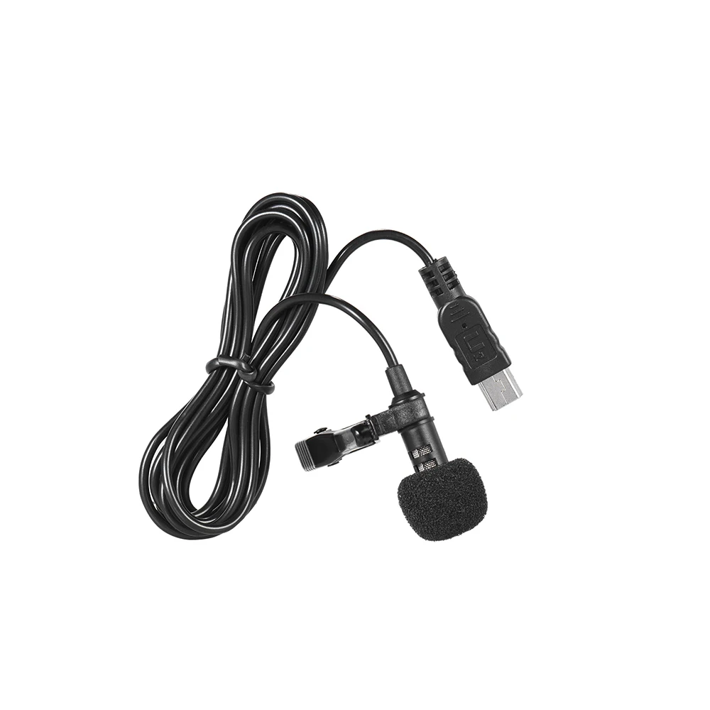 150cm Professional Mini USB Omni-Directional Stereo Mic Microphone with Collar Clip for Gopro Hero 3 3+ 4