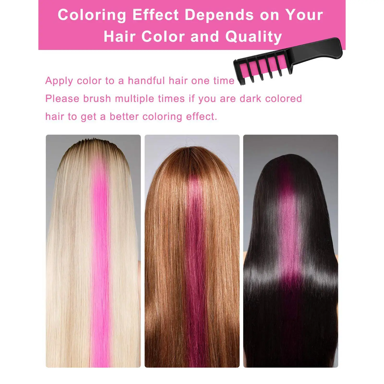 Temporary Bright Hair Color Girls Kids, for Girls Birthday Party Children's Day, Christmas,6 Colors