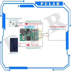 3.7V 4.2V Charger PLR 5V 6V 9V 12V Discharger Board DC DC Converter Boost Module for diy UPS mobile power 18650 lithium battery
