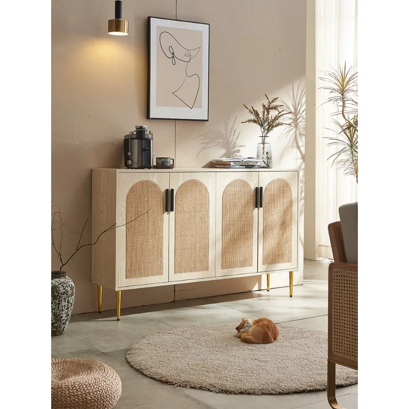 Solid wood dining side, locker, modern simple kitchen, locker, living room against the wall for storage
