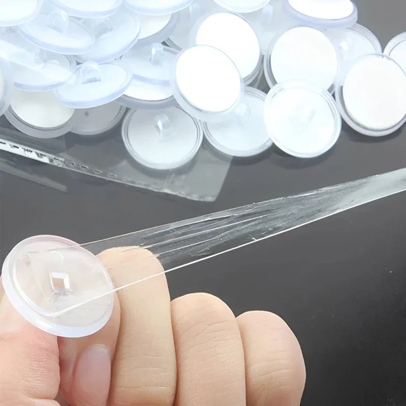 100 Pcs Ceiling Strong Small Adhesive Hook 3cm Hang Flag Poster Stick Hook Traceless Double-Sided Adhesive Wall Hooks Christmas