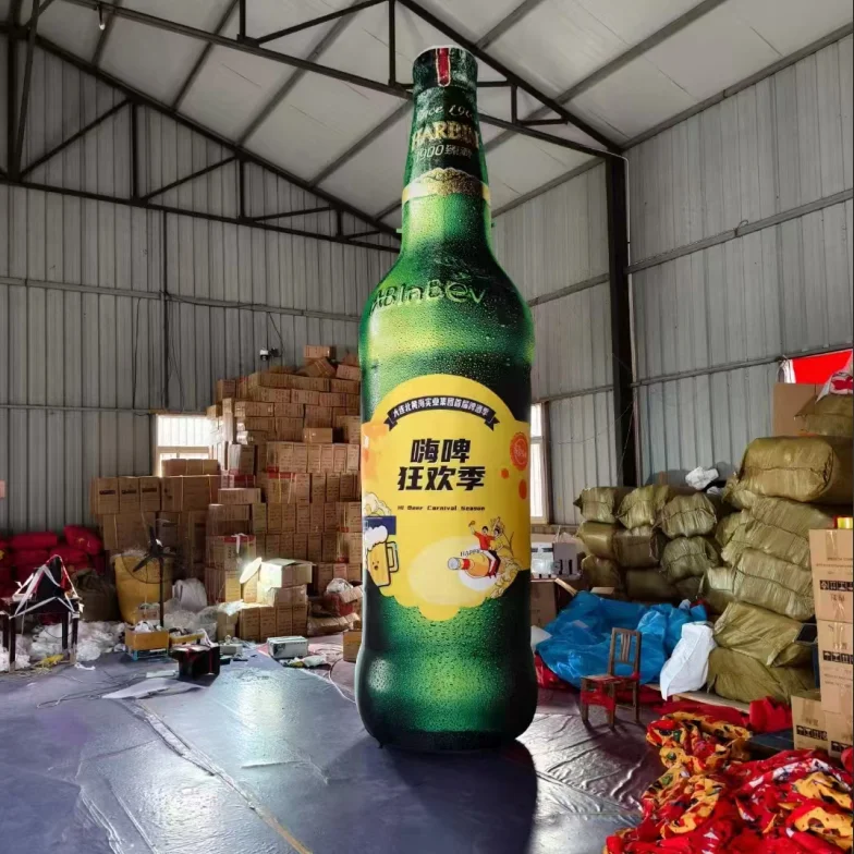 Factory direct sales custom giant wine bottle inflatable advertising light digital printing activity decoration
