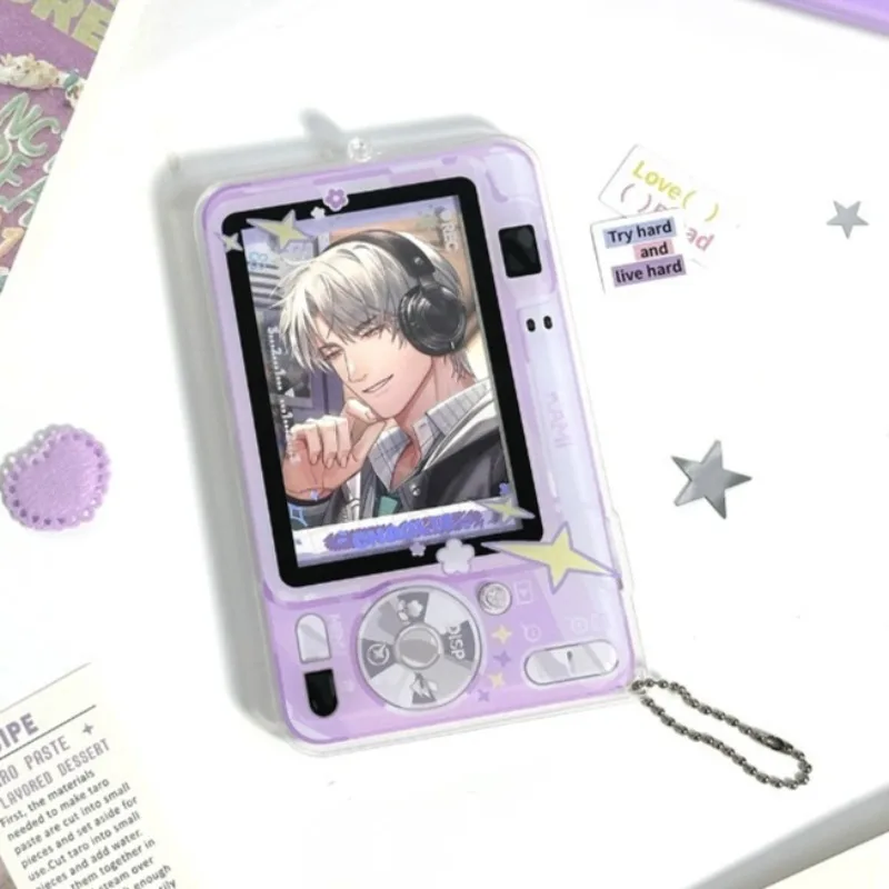 Star Case Series 3/3.5 Inch Acrylic Photo Frame, Retro Camera Design Card Display Holder, for Anime Kpop Merch Hanging Decor
